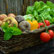 vegetables in basket